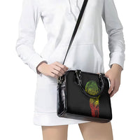 Hawaiian Traditional Tattoos Shoulder Handbag Kakau Tribal Tropical Plant Motif Kanaka Maoli Flag Color Inspired