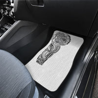 Hawaiian Traditional Tattoos Car Mats Kakau Tribal Tropical Plant Motif White Color