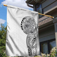 Hawaiian Traditional Tattoos Garden Flag Kakau Tribal Tropical Plant Motif White Color