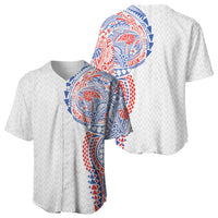 Hawaiian Traditional Tattoos Baseball Jersey Kakau Tribal Tropical Plant Motif Hawaii Flag Color Inspired