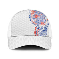 Hawaiian Traditional Tattoos Baseball Net Cap Kakau Tribal Tropical Plants Motif Hawaii Flag Color Inspired