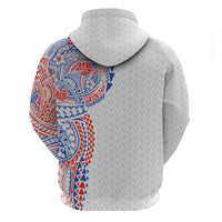 Hawaiian Traditional Tattoos Hoodie Kakau Tribal Tropical Plant Motif Hawaii Flag Color Inspired