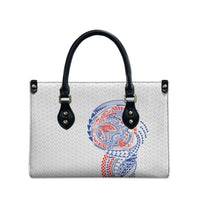 Hawaiian Traditional Tattoos Leather Bag Kakau Tribal Tropical Plant Motif Hawaii Flag Color Inspired