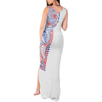 Hawaiian Traditional Tattoos Tank Maxi Dress Kakau Tribal Tropical Plant Motif Hawaii Flag Color Inspired