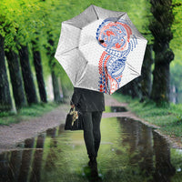 Hawaiian Traditional Tattoos Umbrella Kakau Tribal Tropical Plant Motif Hawaii Flag Color Inspired