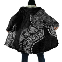 Hawaiian Kakau Tribal Sea Animals Tattoos Cloak Black Color