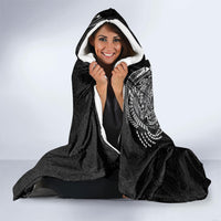 Hawaiian Kakau Tribal Sea Animals Tattoos Hooded Blanket Black Color LT03 - Polynesian Pride