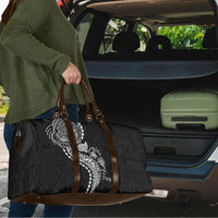 Hawaiian Kakau Tribal Sea Animals Tattoos Travel Bag Black Color