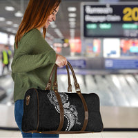 Hawaiian Kakau Tribal Sea Animals Tattoos Travel Bag Black Color