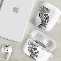 Hawaiian Kakau Tribal Sea Animals Tattoos AirPods Case White Color