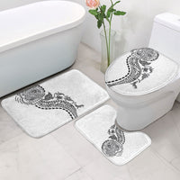 Hawaiian Kakau Tribal Sea Animals Tattoos Bathroom Set White Color