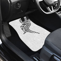 Hawaiian Kakau Tribal Sea Animals Tattoos Car Mats White Color