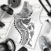 Hawaiian Kakau Tribal Sea Animals Tattoos Men Tank Top White Color LT03 - Polynesian Pride