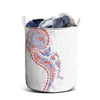 Hawaiian Kakau Tribal Sea Animals Tattoos Laundry Basket Hawaii Flag Color Inspired
