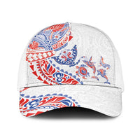 Hawaiian Kakau Tribal Sea Animals Tattoos Baseball Net Cap Hawaii Flag Color Inspired LT03 One Size White Multicolor - Polynesian Pride