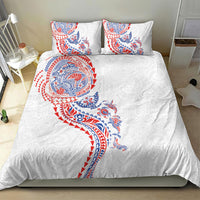 Hawaiian Kakau Tribal Sea Animals Tattoos Bedding Set Hawaii Flag Color Inspired