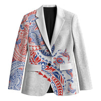 Hawaiian Kakau Tribal Sea Animals Tattoos Blazer Hawaii Flag Color Inspired LT03 Unisex Multicolor - Polynesian Pride