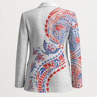 Hawaiian Kakau Tribal Sea Animals Tattoos Blazer Hawaii Flag Color Inspired LT03 - Polynesian Pride