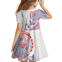 Hawaiian Kakau Tribal Sea Animals Tattoos Family Matching Off Shoulder Maxi Dress and Hawaiian Shirt Hawaii Flag Color Inspired LT03 - Polynesian Pride