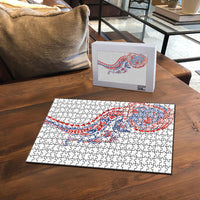 Hawaiian Kakau Tribal Sea Animals Tattoos Puzzle Hawaii Flag Color Inspired