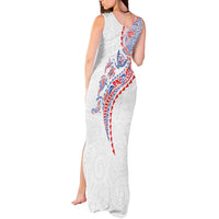 Hawaiian Kakau Tribal Sea Animals Tattoos Tank Maxi Dress Hawaii Flag Color Inspired