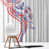 Hawaiian Kakau Tribal Sea Animals Tattoos Window Curtain Hawaii Flag Color Inspired