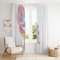 Hawaiian Kakau Tribal Sea Animals Tattoos Window Curtain Hawaii Flag Color Inspired