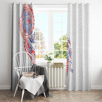 Hawaiian Kakau Tribal Sea Animals Tattoos Window Curtain Hawaii Flag Color Inspired