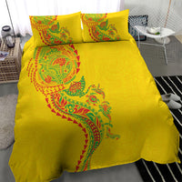 Hawaiian Kakau Tribal Sea Animals Tattoos Bedding Set Kanaka Maoli Flag Color Inspired