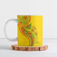 Hawaiian Kakau Tribal Sea Animals Tattoos Ceramic Mug Kanaka Maoli Flag Color Inspired
