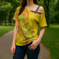 Hawaiian Kakau Tribal Sea Animals Tattoos Cross Shoulder Shirt Kanaka Maoli Flag Color Inspired