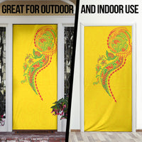 Hawaiian Kakau Tribal Sea Animals Tattoos Door Cover Kanaka Maoli Flag Color Inspired