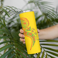 Hawaiian Kakau Tribal Sea Animals Tattoos Skinny Tumbler Kanaka Maoli Flag Color Inspired