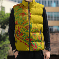 Hawaiian Kakau Tribal Sea Animals Tattoos Sleeveless Puffer Jacket Kanaka Maoli Flag Color Inspired