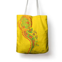 Hawaiian Kakau Tribal Sea Animals Tattoos Tote Bag Kanaka Maoli Flag Color Inspired