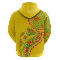 Hawaiian Kakau Tribal Sea Animals Tattoos Zip Hoodie Kanaka Maoli Flag Color Inspired