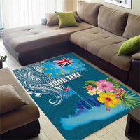 Personalised Tuvalu Independence Day Area Rug Tuvaluan Tribal Flag Style LT03 - Polynesian Pride