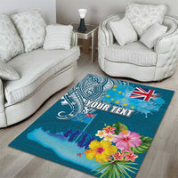 Personalised Tuvalu Independence Day Area Rug Tuvaluan Tribal Flag Style LT03 - Polynesian Pride