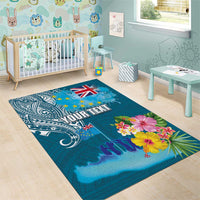 Personalised Tuvalu Independence Day Area Rug Tuvaluan Tribal Flag Style LT03 - Polynesian Pride