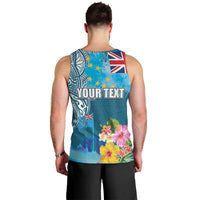Personalised Tuvalu Independence Day Men Tank Top Tuvaluan Tribal Flag Style