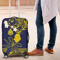 Niue Independence Day Luggage Cover Hiapo Pattern Fiti Pua and Uga LT03 Yellow - Polynesian Pride