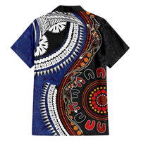 Fiji and Australia Together Hawaiian Shirt Kangaroo Aboriginal with Tribal Tapa Hibiscus Half Style LT03 - Polynesian Pride