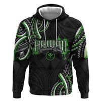 Traditional Art Hawaiian Kakau Tattoos Hoodie Green Color - Polynesian Pride