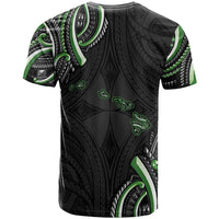 Traditional Art Hawaiian Kakau Tattoos T Shirt Green Color - Polynesian Pride