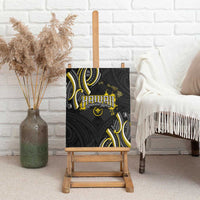 Traditional Art Hawaiian Kakau Tattoos Canvas Wall Art Yellow Color - Polynesian Pride