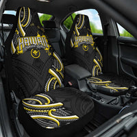 Traditional Art Hawaiian Kakau Tattoos Car Seat Cover Yellow Color - Polynesian Pride