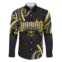 Traditional Art Hawaiian Kakau Tattoos Family Matching Puletasi and Hawaiian Shirt Yellow Color - Polynesian Pride