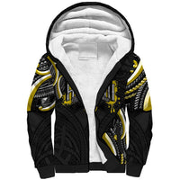 Traditional Art Hawaiian Kakau Tattoos Sherpa Hoodie Yellow Color - Polynesian Pride