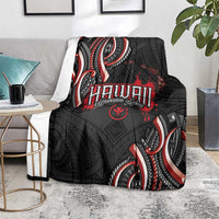 Traditional Art Hawaiian Kakau Tattoos Blanket Red Color - Polynesian Pride