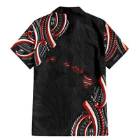Traditional Art Hawaiian Kakau Tattoos Family Matching Mermaid Dress and Hawaiian Shirt Red Color - Polynesian Pride